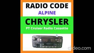 RADIO CODE CHRYSLER PT Cruiser Radio Cassette RBT Unlock Codes Security Pin