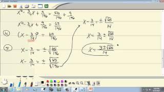 College Algebra: Quadratic Equations