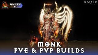 Diablo Immortal - Monk PVE & PVP Builds Season 34