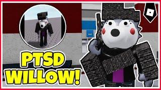 How to get "PTSD WILLOW" BADGE + WILLOW MORPH/SKIN in PIGGY RP CUSTOMS ROLEPLAY! - ROBLOX