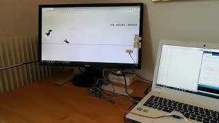 Chrome Dino Game with Arduino (asynchronous)