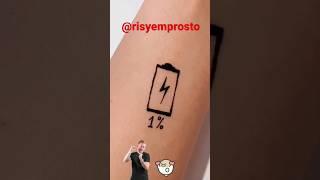 МИНИ ТАТУ БАТАРЕЙКА НА ЗАПЯСТЬЕ/MINI TATTOO BATTERY on the arm #shortsdrawings