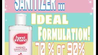 Sanitizers..Right Formula(WHO recommended)  DIY at home