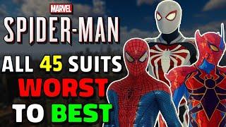 ALL 45 SUITS in Spider-Man PS4 Remastered Ranked WORST TO BEST | PlayStation 5