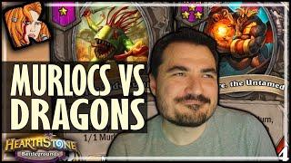 THE CLASSIC MURLOCS vs DRAGONS! - Hearthstone Battlegrounds