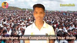 Interview After Completing One Year Study// Enatullah, A Rohingya Talented Boy