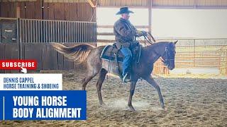 Training This Young Future Barrel Horse  Body Alignment And More...