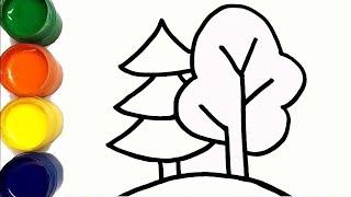 Как нарисовать Деревья / How to draw Trees \ Сурет салу Талдар