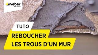 Comment réparer et reboucher les trous d'un mur en béton ? |  Weber