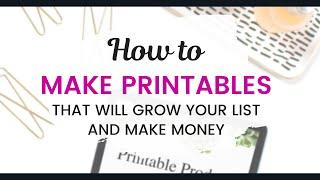 How to make a Printable Product