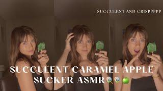 Caramel apple sucker ASMR!! (So succulent and good)