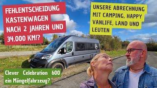 Fazit nach 2 Jahren Happy Camping mit dem Kastenwagen Clever Celebration 600 Doch lieber ins Hotel?