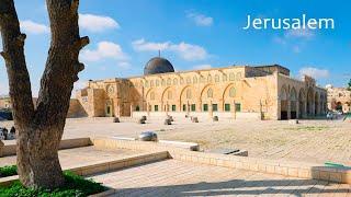 Al Aqsa Mosque Today. Detailed Overview of the Temple Mount. Peaceful Jerusalem.