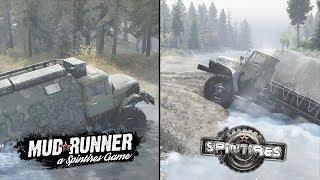 Spintires: Mudrunner против Spintires (сравнение / comparison)