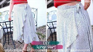 DIY Wrap Skirt with Ruffle | Sewing the Frankie Wrap Skirt | Cottagecore Style Skirt