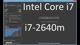 Intel Core i7-2640m CINEBENCH R15 тест