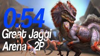 Monster Hunter Tri - Great Jaggi (Arena) 2 player [Lance]  0'54