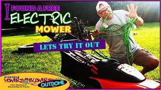 FREE Black Decker LawnHog Electric mower First time using a electric lawnmower