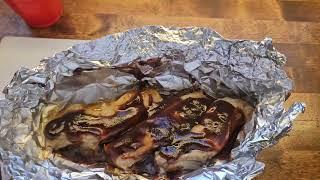 Pork ribs and hot dogs, solar oven...