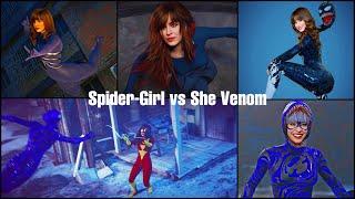 Spider-Girl vs She Venom Transition Video #spiderman #spiderverse #animation #venom