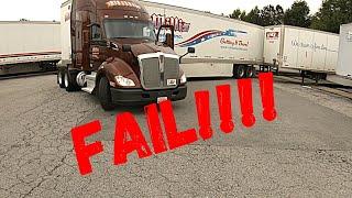 Rookie trucker backing fail | Millis Transfer