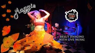 A Moving Double Weighted Veil Belly Dance Performance to Live Music (Fringe Festival 2024)