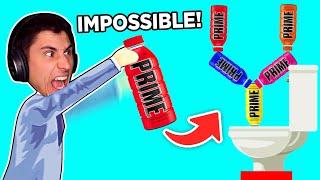 I Beat The NEW IMPOSSIBLE BOTTLE FLIP! | Happy Wheels