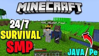  MINECRAFT | 24/7 SURVIVAL SMP | FOR JAVA/PE  | ALWAYS ONLINE 