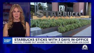 Starbucks sticks with 3 days in-office