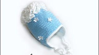 МК Теплая шапочка крючком с подкладом из флиса.(Часть 2). Crochet. Crocheted hat (cap).