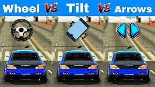 Steering wheel vs Tilt vs Arrows for Drifting in Car Parking Multiplayer new update