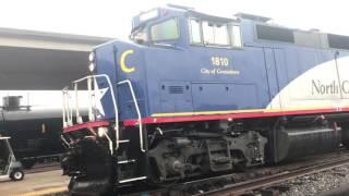 Amtrak 74 Departing Charrlottle,NC With NCDOT 1810 " City of Greensboro,NC Leading