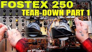 Fostex 250 4 track | tear down part 1 | remove knobs, open case & remove transport