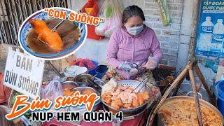 Phát hiện gánh Bún Suông lâu đời núp hẻm Quận 4, vị rất đậm đà đặc biệt, khách ra vào nườm nượp.