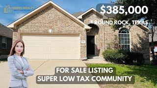 Well maintained Home for Sale in Round Rock, TX | Low Taxes & Prime Location! Only $385,000