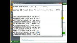 15 License keys of Avast Free Antivirus 7 valid till 2038