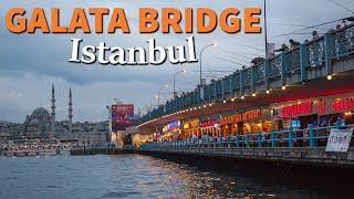 Galata bridge walk from Karakoy to eminonu istanbul Turkey