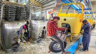 A rickshaw factory that manufactures the best quality rickshaws across Asia