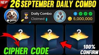 Gemz Daily Cipher & Combo 26 September |Gemz Daily Code | Gemz Daily Combo 26 September |Gemz Cipher