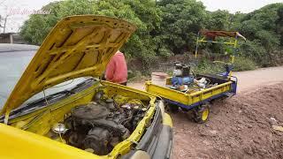 Genius girl. Repair and restore cars that fell into wastewater ditches, help the neighbor