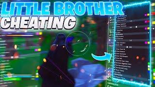 I Gave My Little Brother Cheats In Unreal Fortnite... (VMX Cheats)