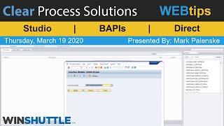 WINSHUTTLE Tutorial and WEBTips: Winshuttle Studio: Direct to SAP: What, Why and How!