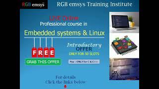 LIVE Online - Embedded systems & Linux courses for FREE by an Industry Expert