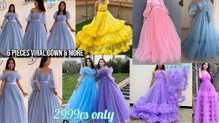 Viral gown | 6 piece detachable gown and more | party gown at affordable price | designer gown