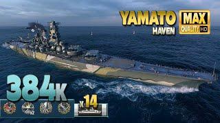 Battleship Yamato dominates on map Haven - World of Warships