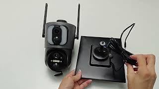 2K 4MP WIFI 4G dual lens 2 lens UBOX solar IP camera