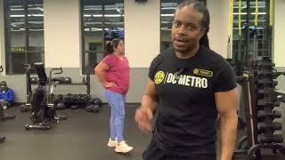 (GOLDS GYM TOP TRAINER) COACHING MY CLIENT THROUGH MY THOR FULLBODY WORKOUT AT GOLDS GYM