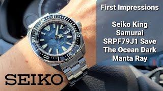 First Impressions: Seiko King Samurai Save the Ocean Dark Manta Ray (SRPF79J1)