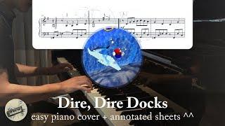 "Dire, Dire Docks" (from "Super Mario 64") || Easy VGM Piano Sheets ^^