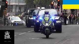 High Security transport First Lady of Ukraine Olena Zelenska after Queen Elizabeth's Funeral #1496